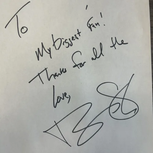Customizable Autographed Sheet of Paper