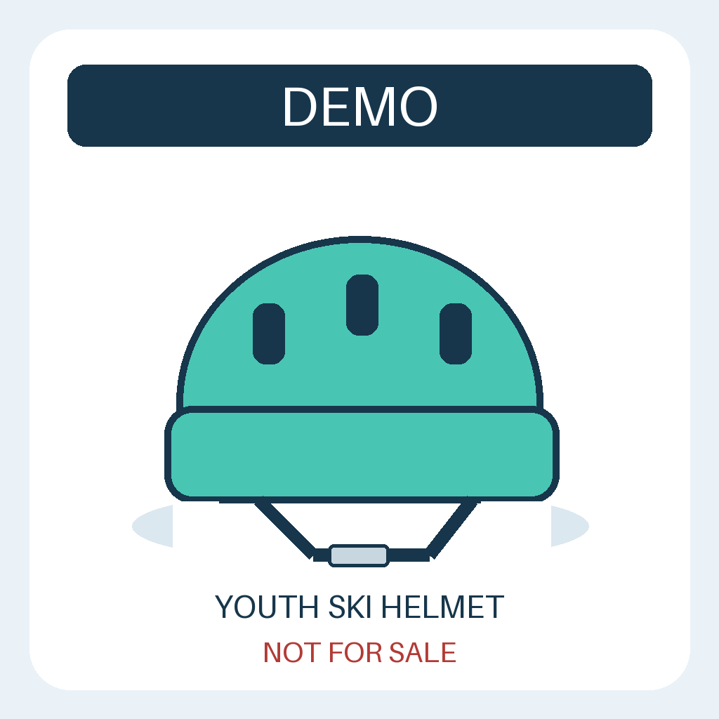 DEMO - not for sale: Youth ski helmet